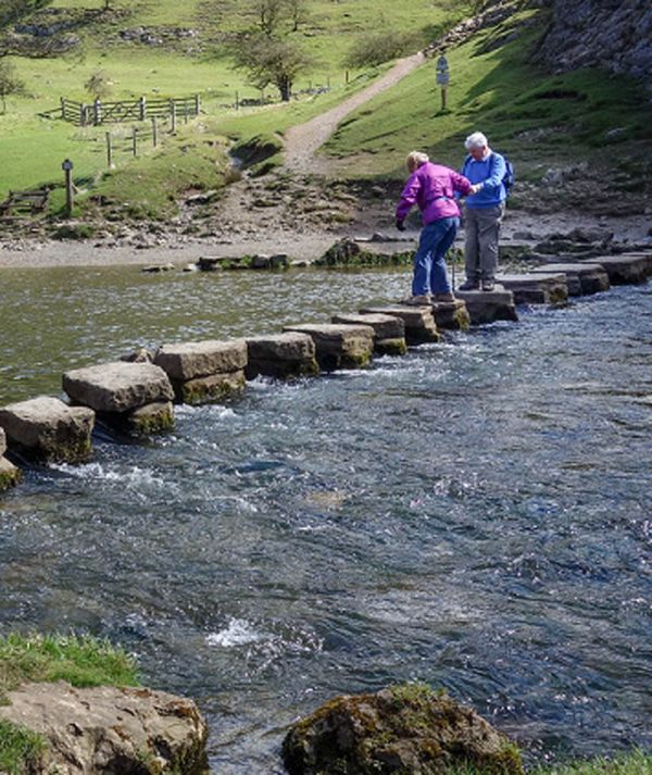 Steppingstones across river